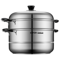 苏泊尔蒸锅30cm304不锈钢双层复底燃煤气电磁炉通用SZ30B5