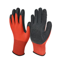 好员工红黑起皱手套N302D