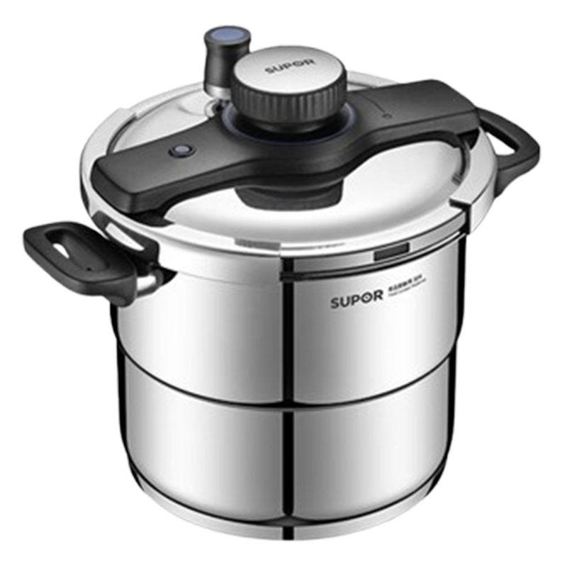 苏泊尔压力锅7.2L防爆不锈钢巧易开带蒸格EY229KBW2