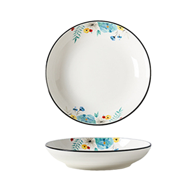 耀豪坤 陶瓷餐具套装4碗4勺2盘 10件套 YHLQ-10A/套