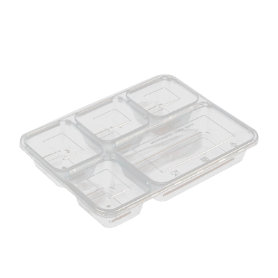 铂锜澳一次性五格餐盒150套/箱 /25.6*20*4cm/箱