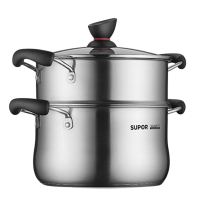 苏泊尔汤锅22cm不锈钢蒸锅单层蒸笼复底煮锅ST22Z3