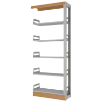 华立伟图书架双面副架五层组