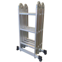 酷美智悦 铝合金折叠梯人字梯4折3步3.75m KM-JZ318 个