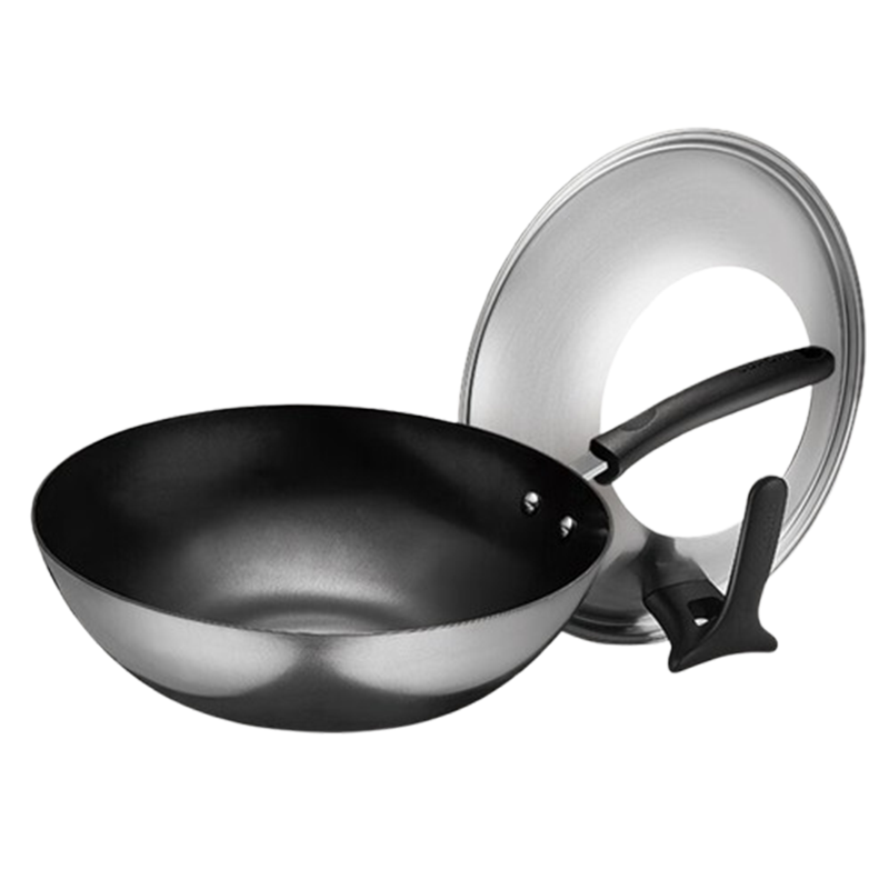 苏泊尔炒锅30cm生铁铸铁真不锈炒菜锅可立盖FC30Z9