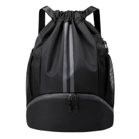 魅扣篮球包游泳包干湿分离泳衣收纳袋运动背包训练健身束口抽绳双肩包