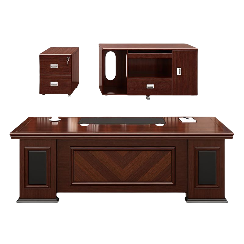 晨磊 老板桌 2m+侧柜+活动柜 套
