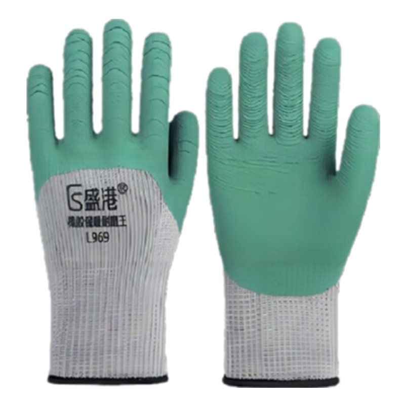 盛港防寒劳保浸胶毛圈加厚耐磨加绒保暖建筑维修干活SG-969 120双