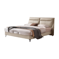[苏宁易购专属]欧先生佛山源头厂家直销意式简约现代风头层牛皮主卧床