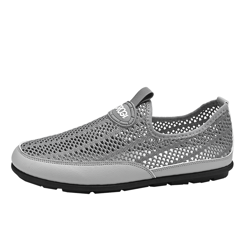 La Chessiers一脚蹬网鞋男夏季透气镂空大孔网眼鞋男士懒人轻便软底薄款空调鞋豆豆鞋