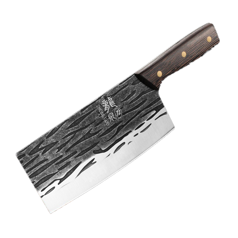 高锰钢龙泉菜刀家用超快锋利厨师专用套装切肉刀锻打砍骨刀具厨房8177