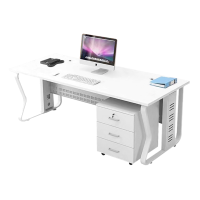 奇桄烁桌子含活动柜1.2m白/组