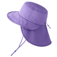 蕉下儿童防晒帽太阳帽遮阳帽渔夫帽护颈GP738(颜色随机)