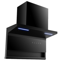 纳丽雅(Naliya)油烟机家用排油烟机大吸力吸油机厨房顶侧双吸抽油烟机_90cm黑晶小智款-AI声控-清洗-不安装