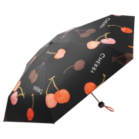 蕉下太阳伞五折黑胶防晒伞防紫外线晴雨伞BM65024(颜色随机)