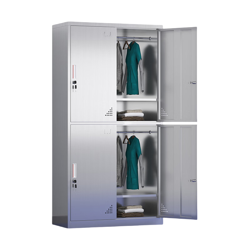 伊洛源不锈钢更衣柜四门台