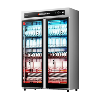 德玛仕DEMASHI消毒柜商用 紫外线消毒 不锈钢双开门立式消毒柜大容量酒店饭店食堂消毒碗柜XDZ800-A1