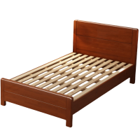乐琪艺 实木单人床 海棠色 2000*1350*950mm 张