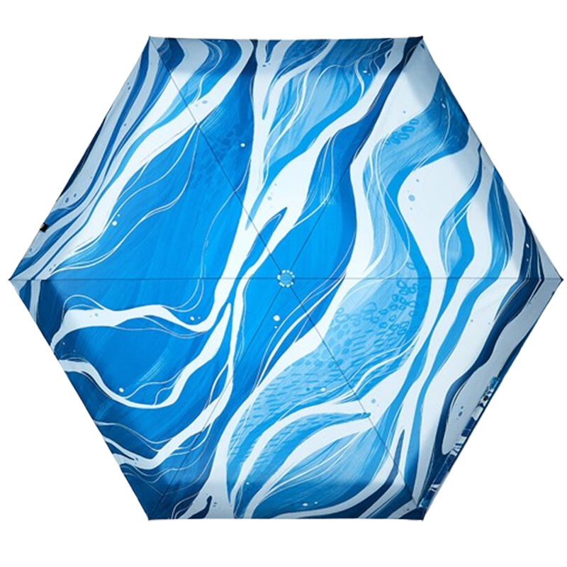 蕉下太阳伞随身晴雨伞五折黑胶防晒伞BM65224(颜色随机)