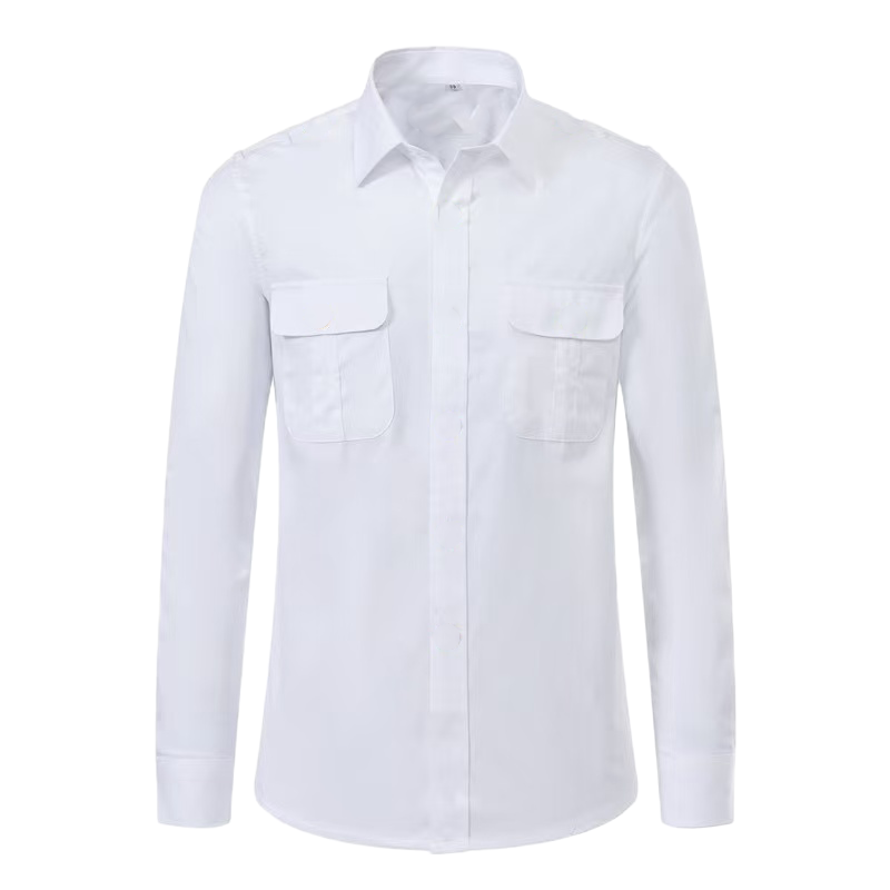 天富星制式路服衬衣工装长袖衬衫 白色 件