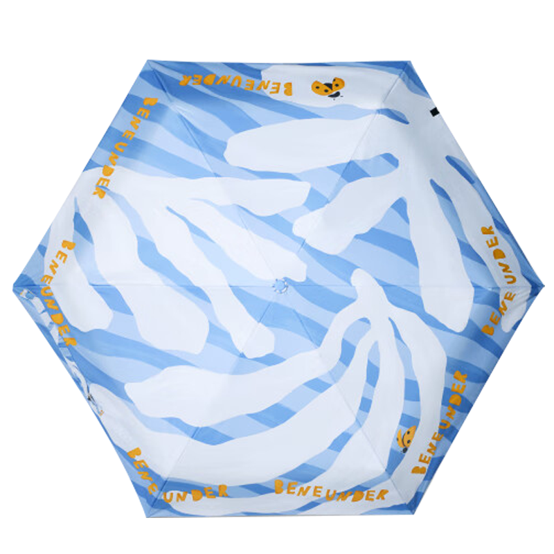 蕉下伞防紫外线五折黑胶晴雨伞防晒伞野花BM526(颜色随机)