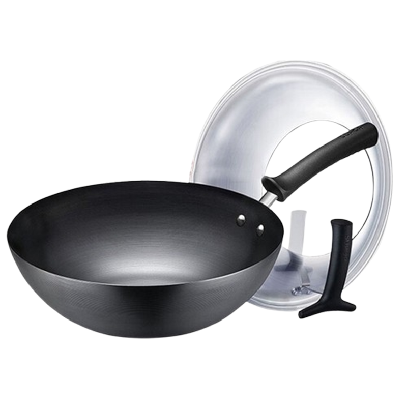 苏泊尔炒锅30cm无涂层臻铁真不锈老式铸铁可立盖FC30Z3