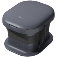 美的泡脚盆折叠智能足疗按摩器洗脚盆深海蓝ZS108