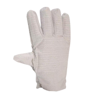 晋涵 帆布手套 均码 24道线 黄/白 双