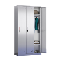 伊洛源不锈钢更衣柜304三门台