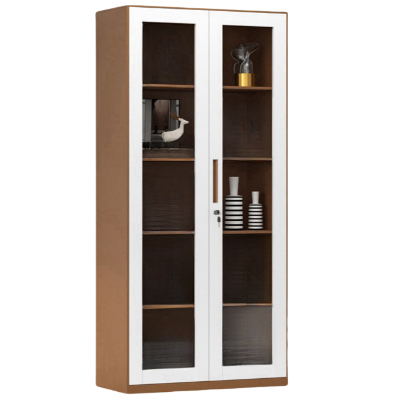 攸启隆办公柜咖白色