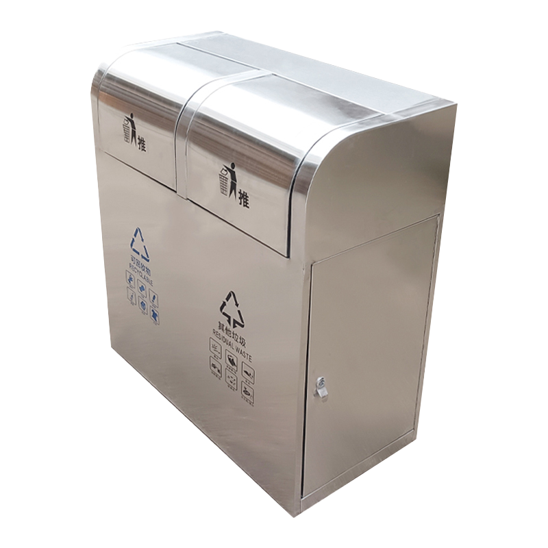 优彩嘉 不锈钢垃圾桶 80*40*85cm LJT01