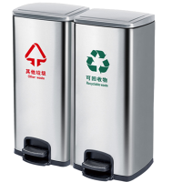 鑫鲲洋 不锈钢垃圾桶 30L*2 个