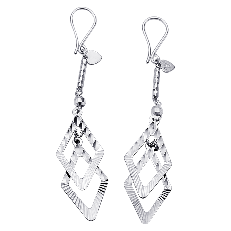 梦克拉pt950铂金耳坠耳饰 两情相悦 简约小众高级感气质显脸瘦