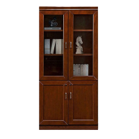 鑫金虎 中式老板办公室文件柜木质油漆书柜落地档案资料柜800*400*2000mm