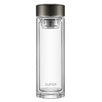 苏泊尔玻璃杯350ml双层茶水分离泡茶杯子KCG35AH10