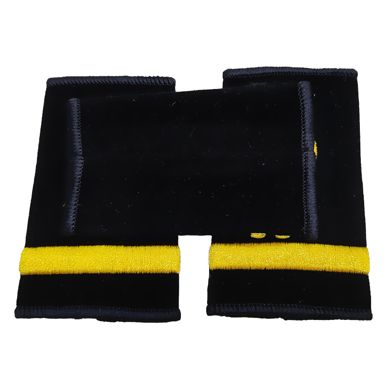 向红妹套式肩章黑色绒布电脑刺绣 90*50mm (对)