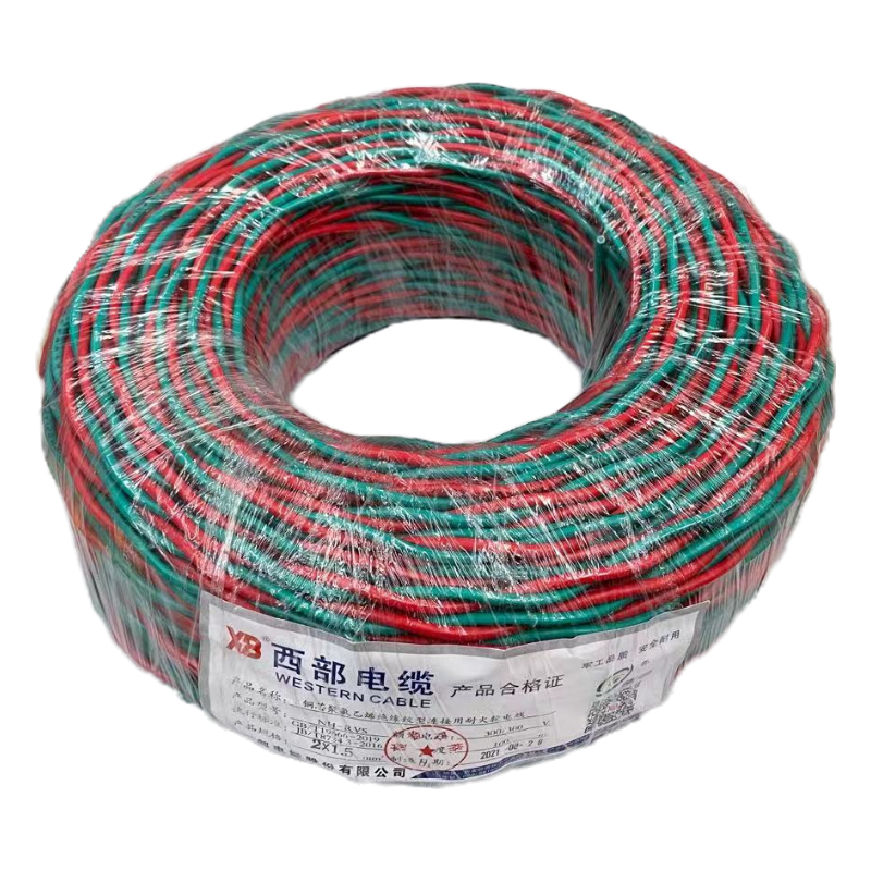 秦源牌 电线电缆ZR-RVS 2*1.5mm² 国标铜芯 双绞线 100米/卷