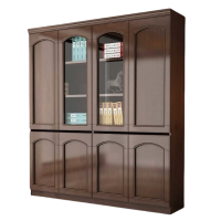 铭思达实木书柜四门台