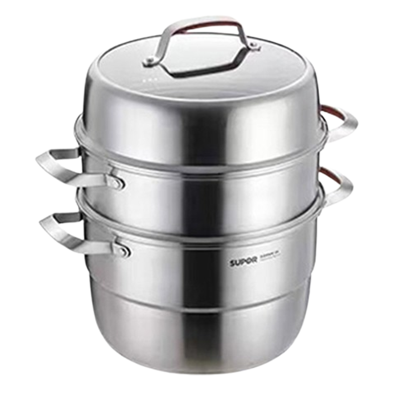 苏泊尔蒸锅28cm三层不锈钢复底304全钢锅体蒸锅SZ28E7