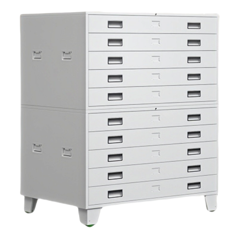 珂洋 图纸存放柜 白色1号二节1000*700*1200mm 台