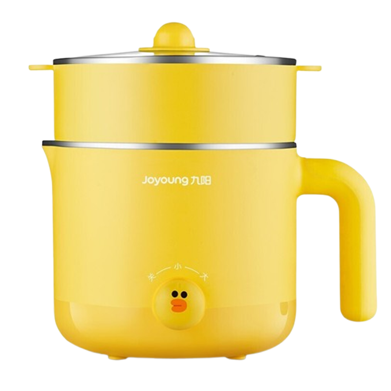 九阳电热锅1.2L电蒸锅小容量电煮锅养生锅黄色K12-D603
