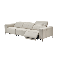 左右电动沙发客厅可调节伸缩功能真皮沙发轻奢奶油风观影沙发DZY6009