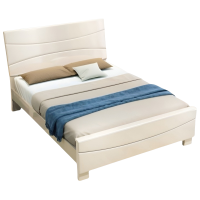乐琪艺 实木单人床 象牙白 2000*1350*985mm 张