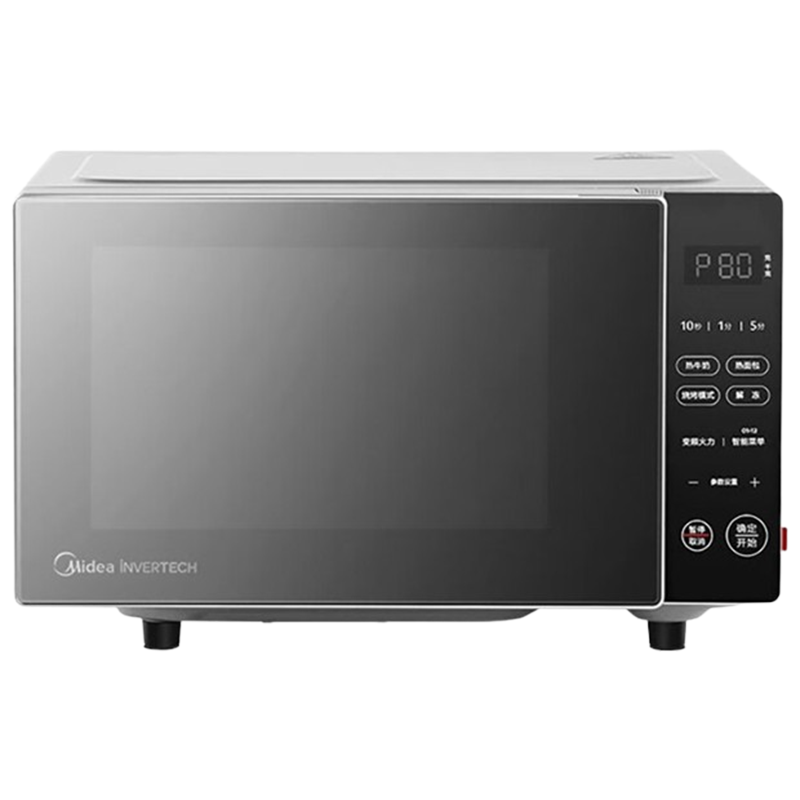 美的微波炉20L均匀加热光波炉湿度感应解冻微烤一体机PC20B3