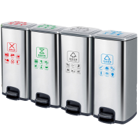 鑫鲲洋 不锈钢垃圾桶 30L*4 个