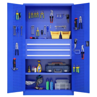 景福达工具柜纯蓝三抽台
