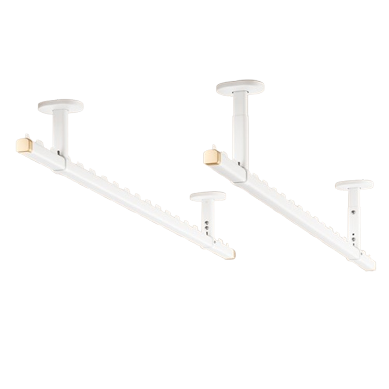 古达特厚白色晾衣杆阳台固定式墙上顶装晾衣架家用悬挂晒衣杆一根吊杆