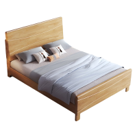 乐琪艺 实木单人床 榉木色 2000*1000*985mm 张