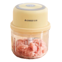 志高(CHIGO)蒜泥打蒜器捣蒜搅蒜拉蒜电动家用蒜蓉搅碎器大蒜末绞肉机 PET碗150mL