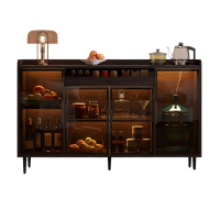 芊怡(QIANYI)岩板餐边柜一体客厅家用台式茶吧机带烧水壶自动上水